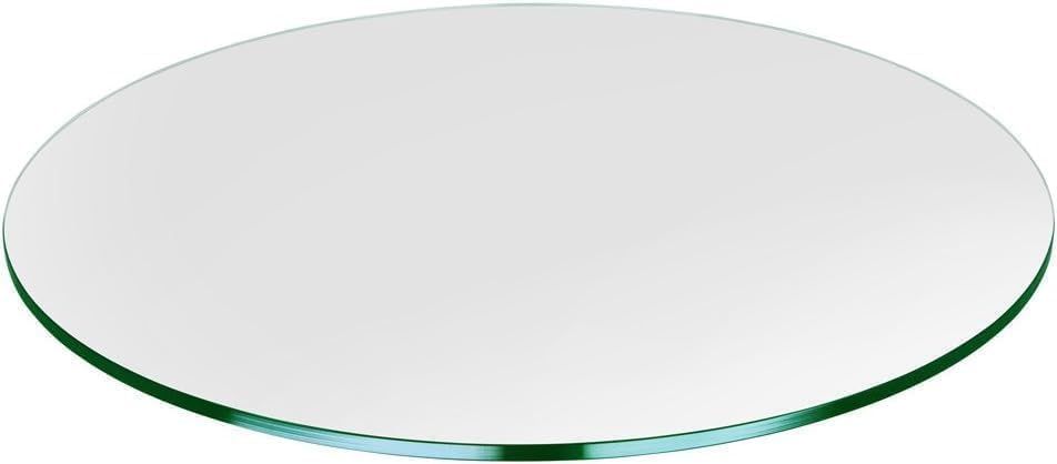 Custom Cut to Size Oval Glass Table Top - Tempered - 1/2" Thick - Flat Polished or Pencil Polished Edge