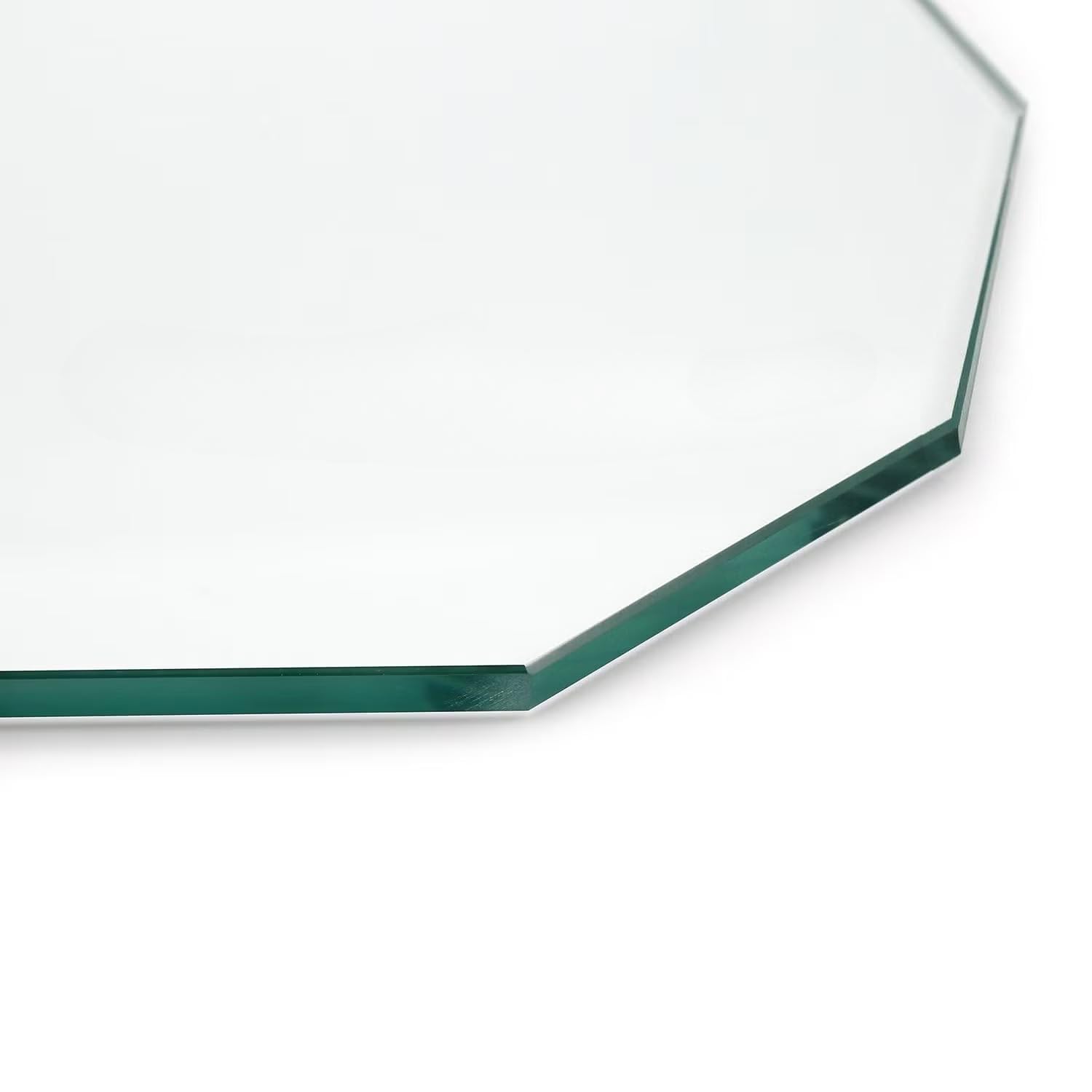 Custom Cut to Size Octagon Tempered Glass Table Top - 1/2" Thick - Flat Polished Edge
