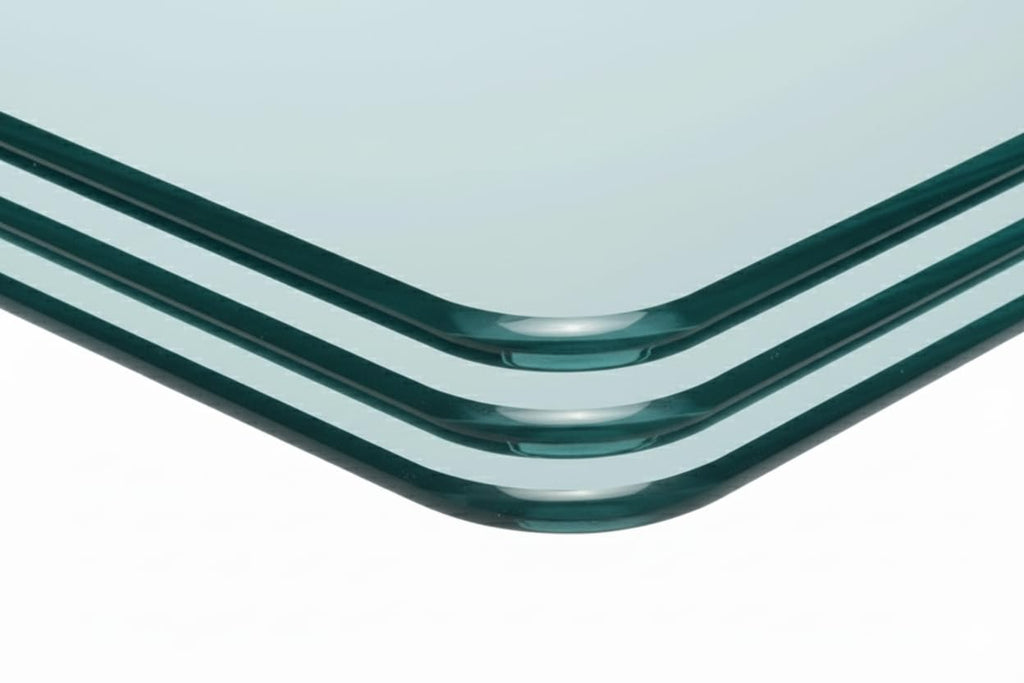 Custom Cut to Size Oval Glass Table Top - 3/8" Thick - 3 Ogee Polished Edge