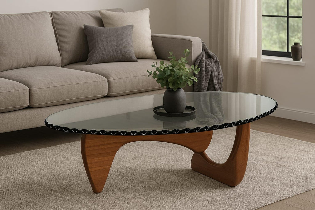 Custom Cut to Size Triangle Glass Table Top - 3/8" Thick - Gemstone Polished Edge