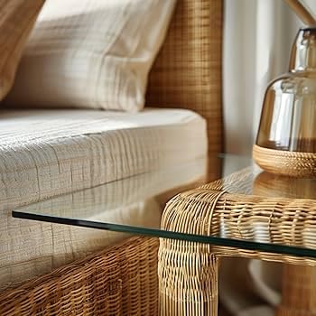 Custom Clear Glass Table Top 1/4 Inch Thick Beveled Edge - Cut to Size Protector for Coffee Dining Tables