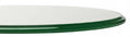 Custom Cut to Size Triangle Glass Table Top - 1/2" Thick- Ogee Polished Edge