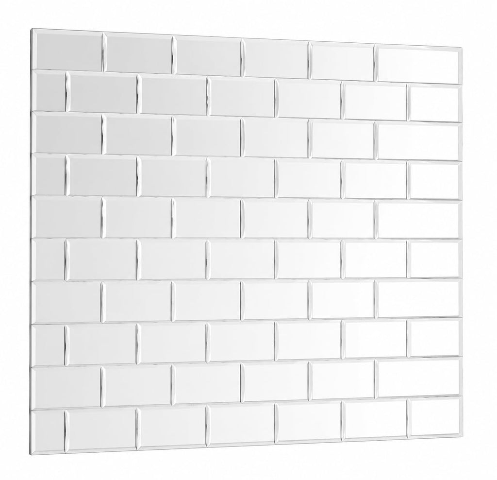 Custom Beveled Mirror Tile Wall – Made to Your Exact Size