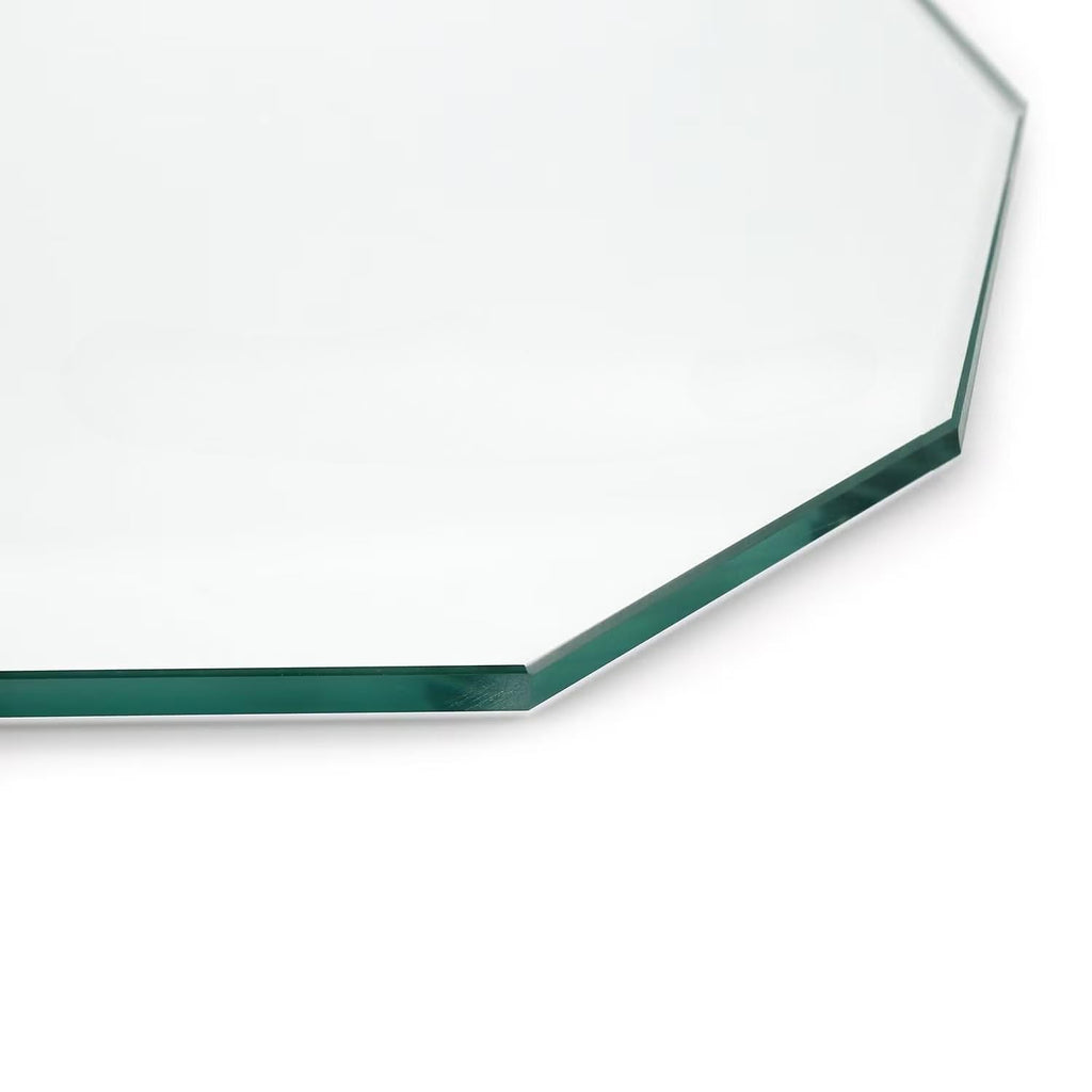 Custom Cut to Size Octagon Tempered Glass Table Top - 3/8" Thick - Flat Polished Edge