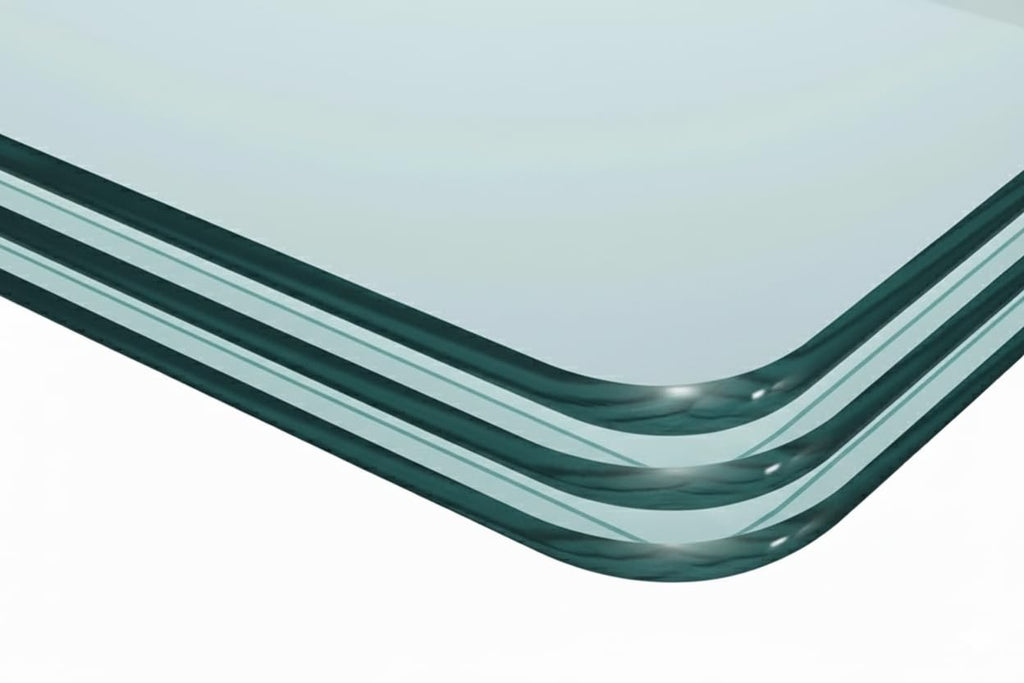 Custom Cut to Size Oval Glass Table Top - 3/8" Thick - 3 Ogee Polished Edge