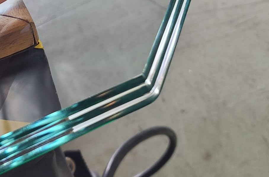Custom Cut to Size Oval Glass Table Top - 1/2" Thick - 3 Ogee Polished Edge