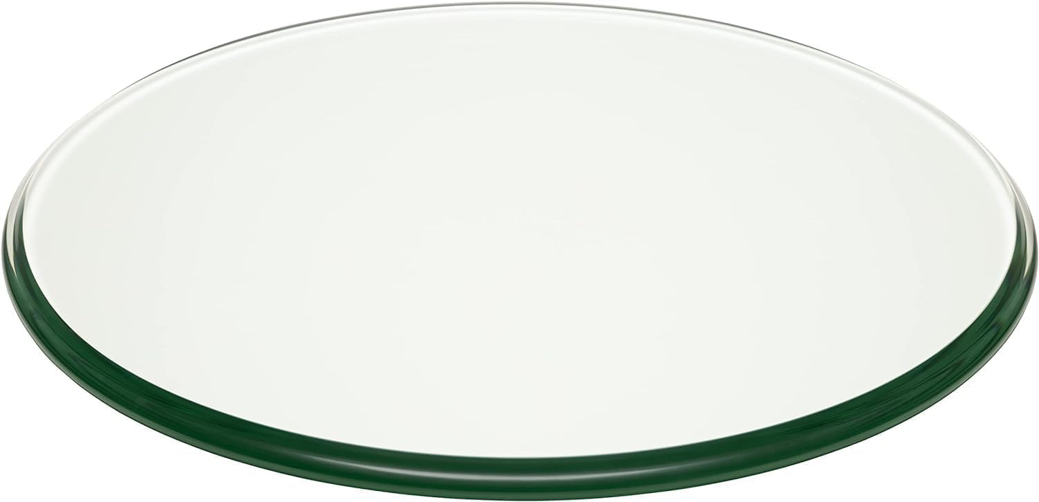 Custom Oval Glass Table Top –  3/8" Thick – Clear Glass with Ogee Polished Edge