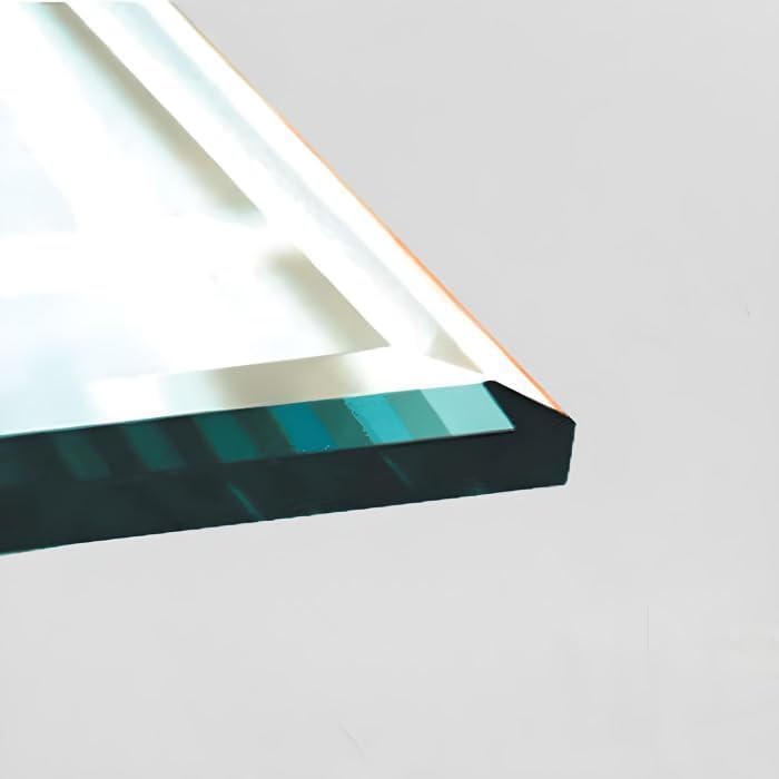 Custom Cut to Size Glass Table Top – 3/8" Thick – Double Beveled Edge