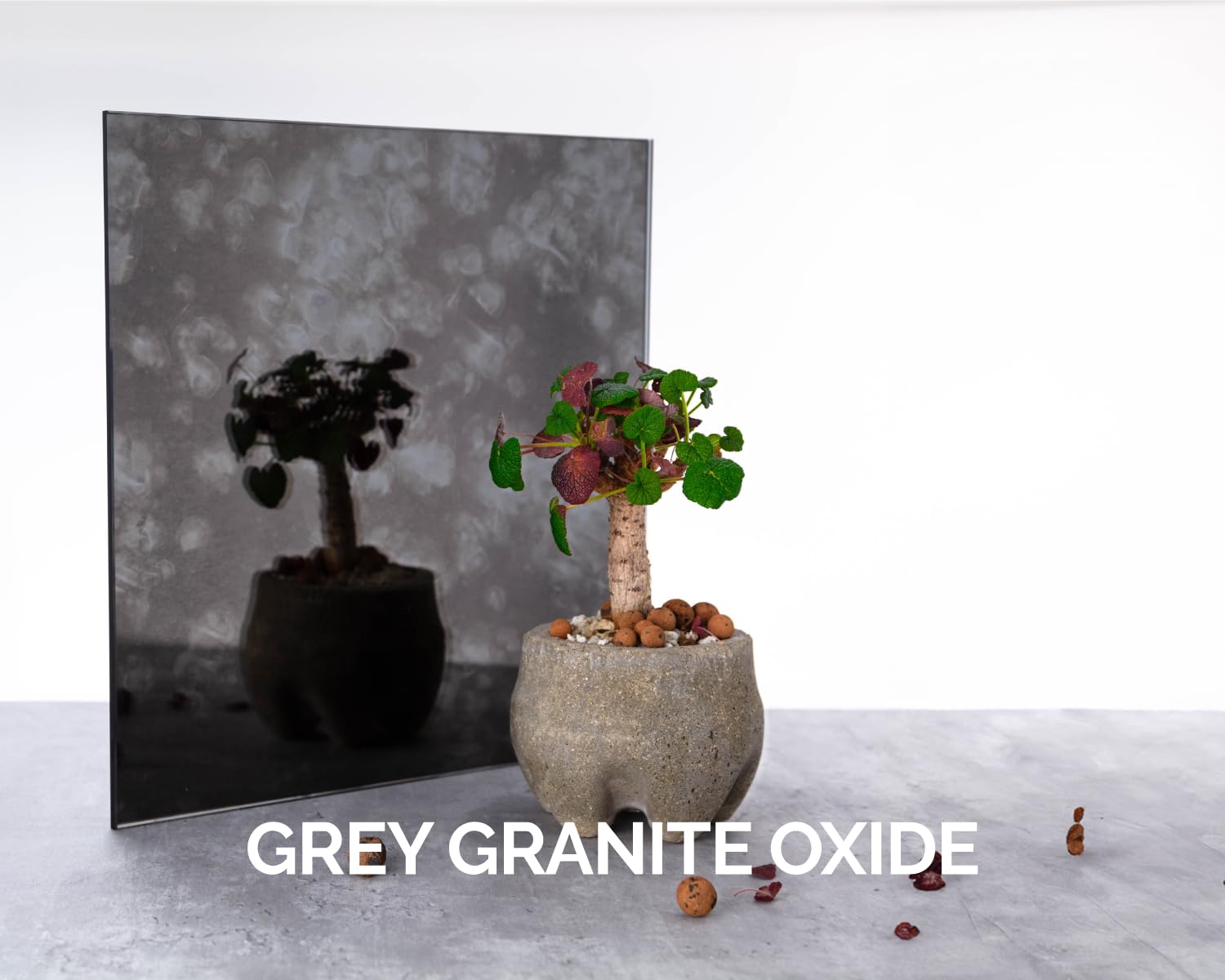 Grey Granite Oxide mirror finish