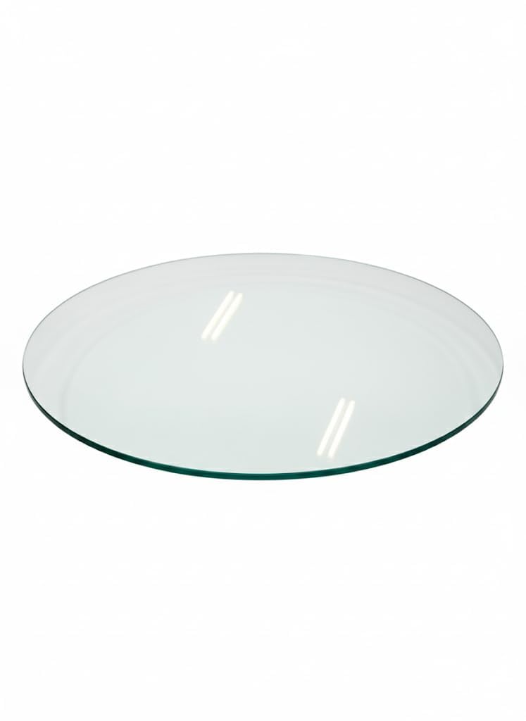 Custom Cut to Size Oval Glass Table Top - Tempered - 1/4" Thick - Flat Polished or Pencil Polished Edge