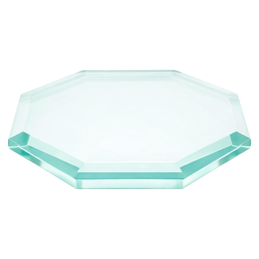 Custom Cut to Size Octagon Glass Table Top - 1/2" Thick - Beveled Polished Edge