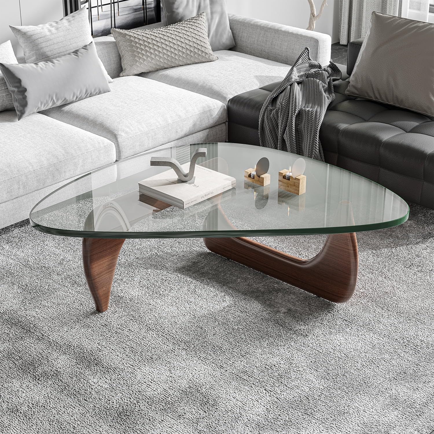 Custom Cut to Size Triangle Glass Table Top – 3/8" Thick - Flat Polished or Pencil Polished Edge