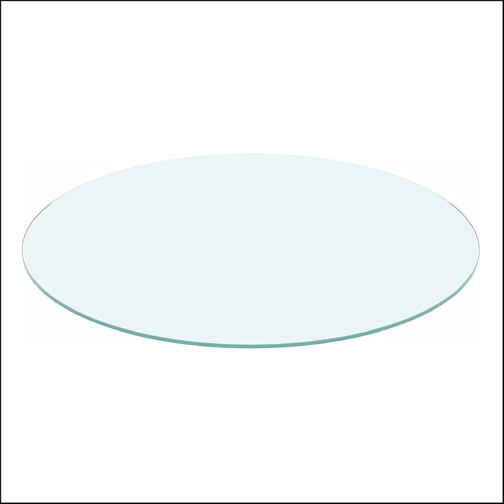 Custom Cut to Size Oval Glass Table Top - Tempered - 1/4" Thick - Flat Polished or Pencil Polished Edge