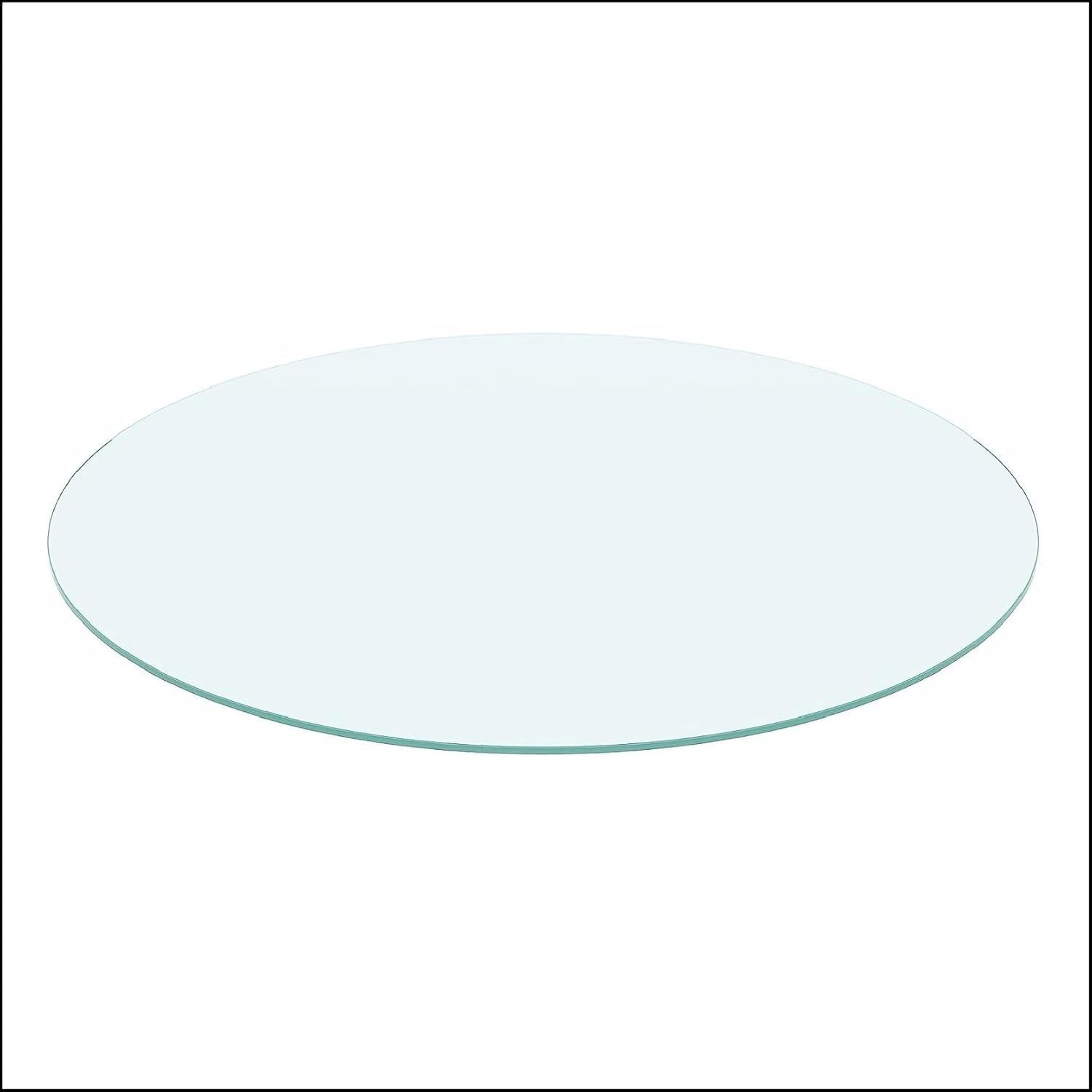 Custom Cut to Size Oval Glass Table Top - Tempered - 1/4" Thick - Flat Polished or Pencil Polished Edge