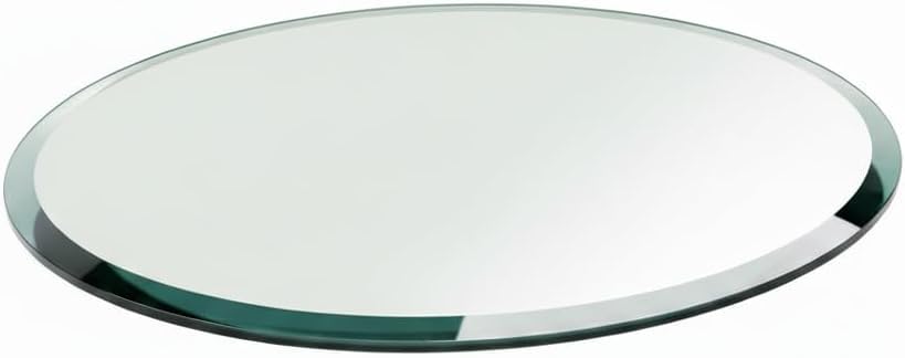 Custom Cut to Size Oval Glass Table Top - Tempered - 1/4" Thick - Beveled Polished Edge