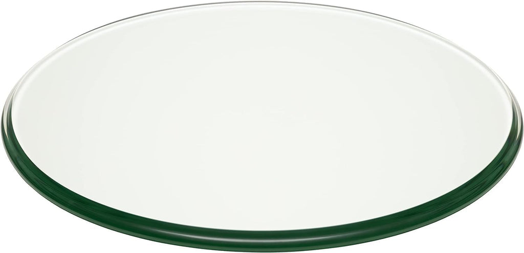 Custom Cut to Size Oval Glass Table Top – Tempered Glass – 3/8" Thick with Ogee Polished Edge