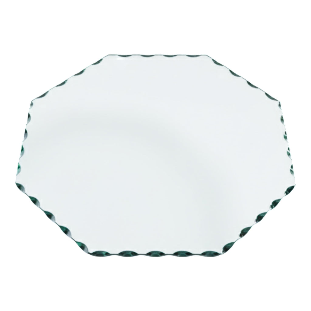 Custom Cut to Size Octagon Glass Table Top - 3/8" Thick - Gemstone Polished Edge