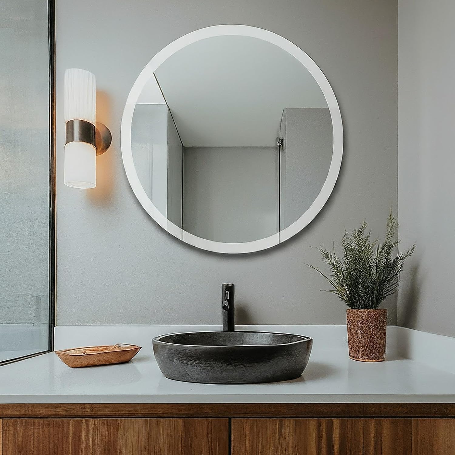 Custom Cut Mirror, Round Mirrors - 3/16-1/4" Thick - Bevel Polish Edge