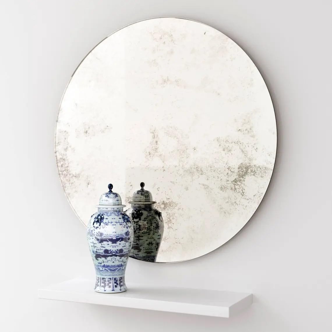 Custom Cut to Size Oval - Antique Mirror - 1/4" Thick - Beveled Antique Mirror