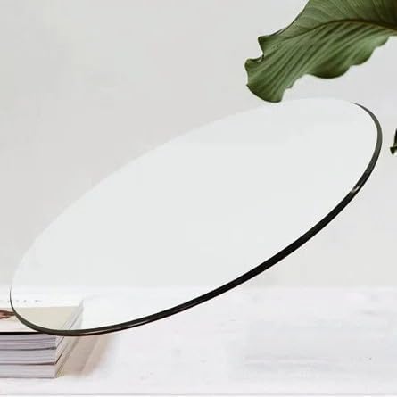 Custom Cut to Size Oval Glass Table Top - Tempered - 1/4" Thick - Beveled Polished Edge