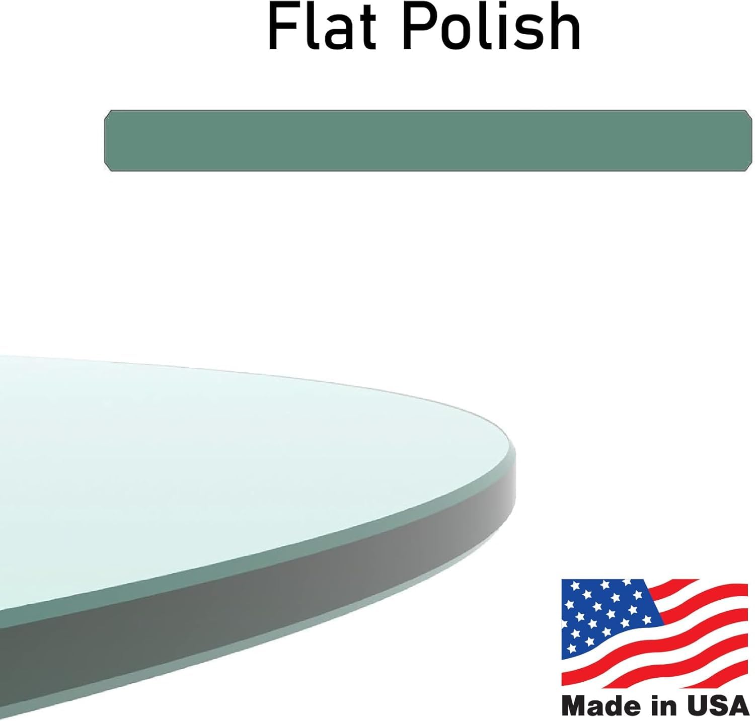 Custom Cut to Size Oval Glass Table Top - Tempered - 1/4" Thick - Flat Polished or Pencil Polished Edge