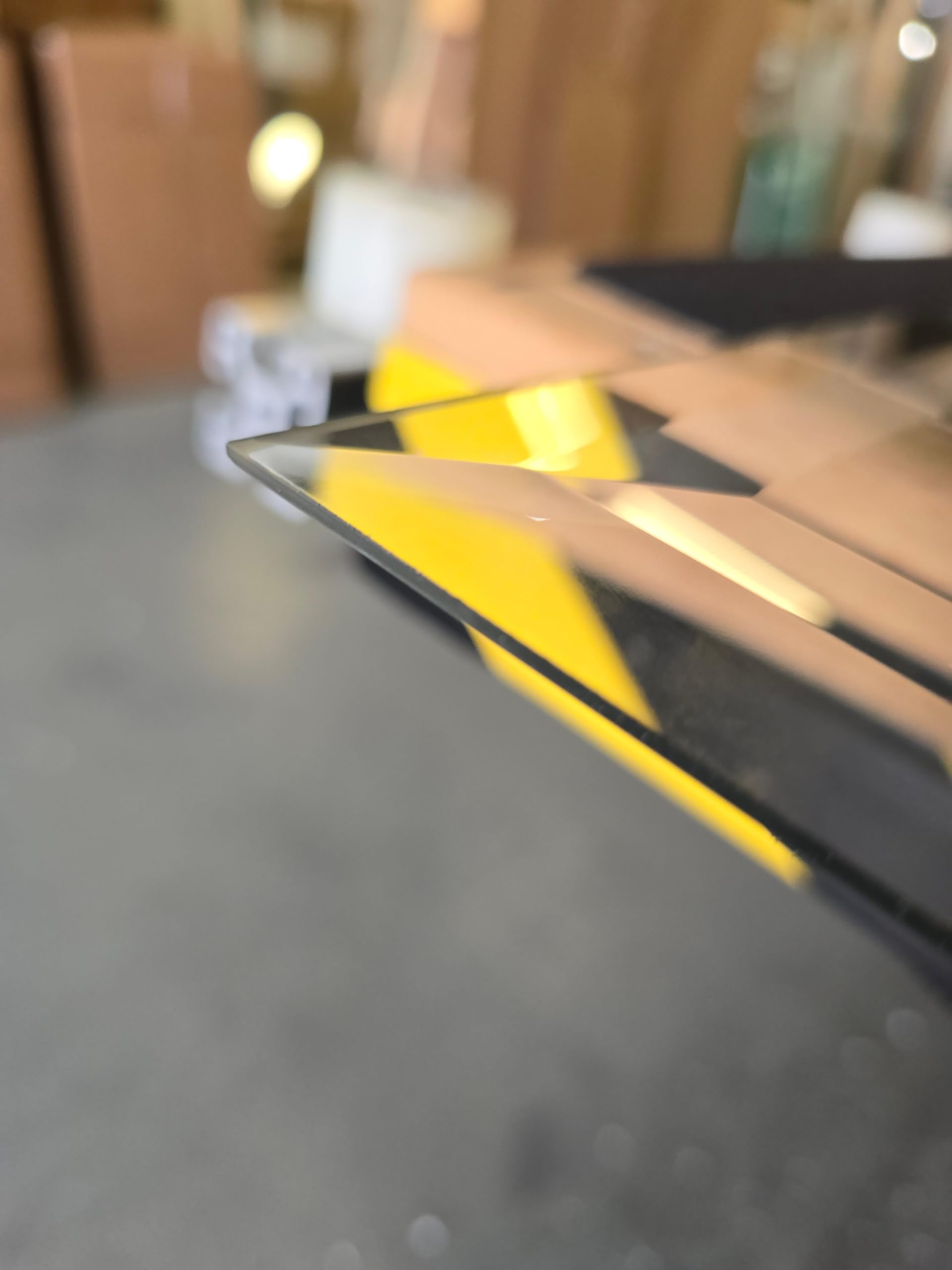 Custom Cut Glass Table Top – 1/2" Thick – Double Bevel ed Polished Edge