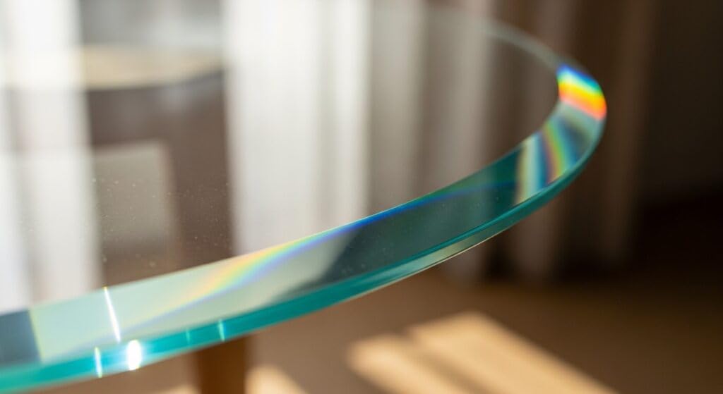 Custom Cut to Size Oval Glass Table Top - Tempered - 3/8" Thick - Beveled Edge
