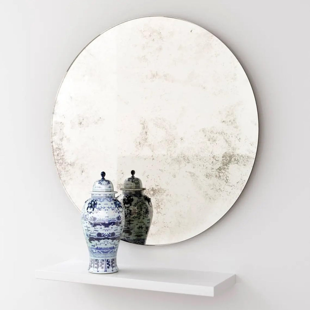 Custom Cut to Size Round - Antique Mirror - 1/4" Thick - Beveled Antique Mirror