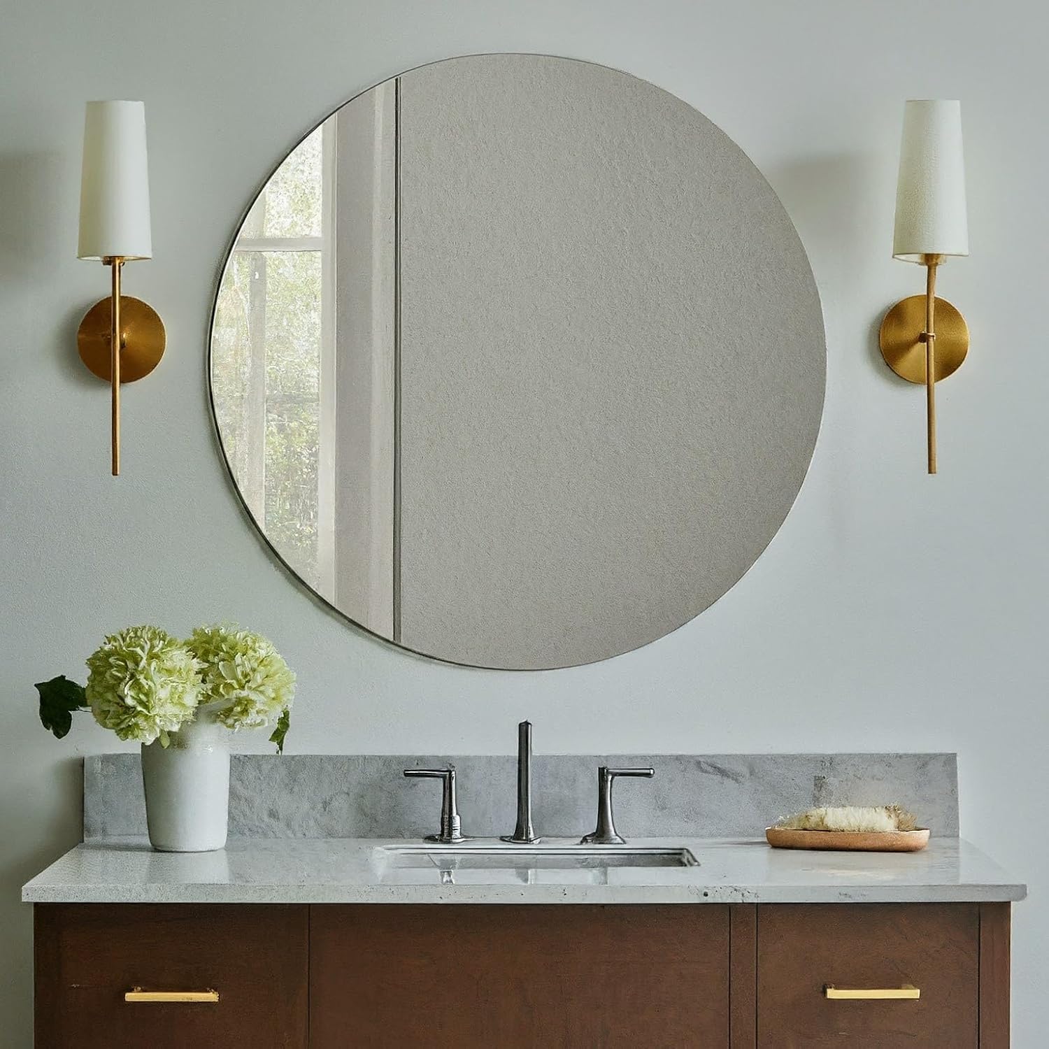 Custom Cut Mirror, Round Mirror - 3/16-1/4" Thick - Flat Polish Edge