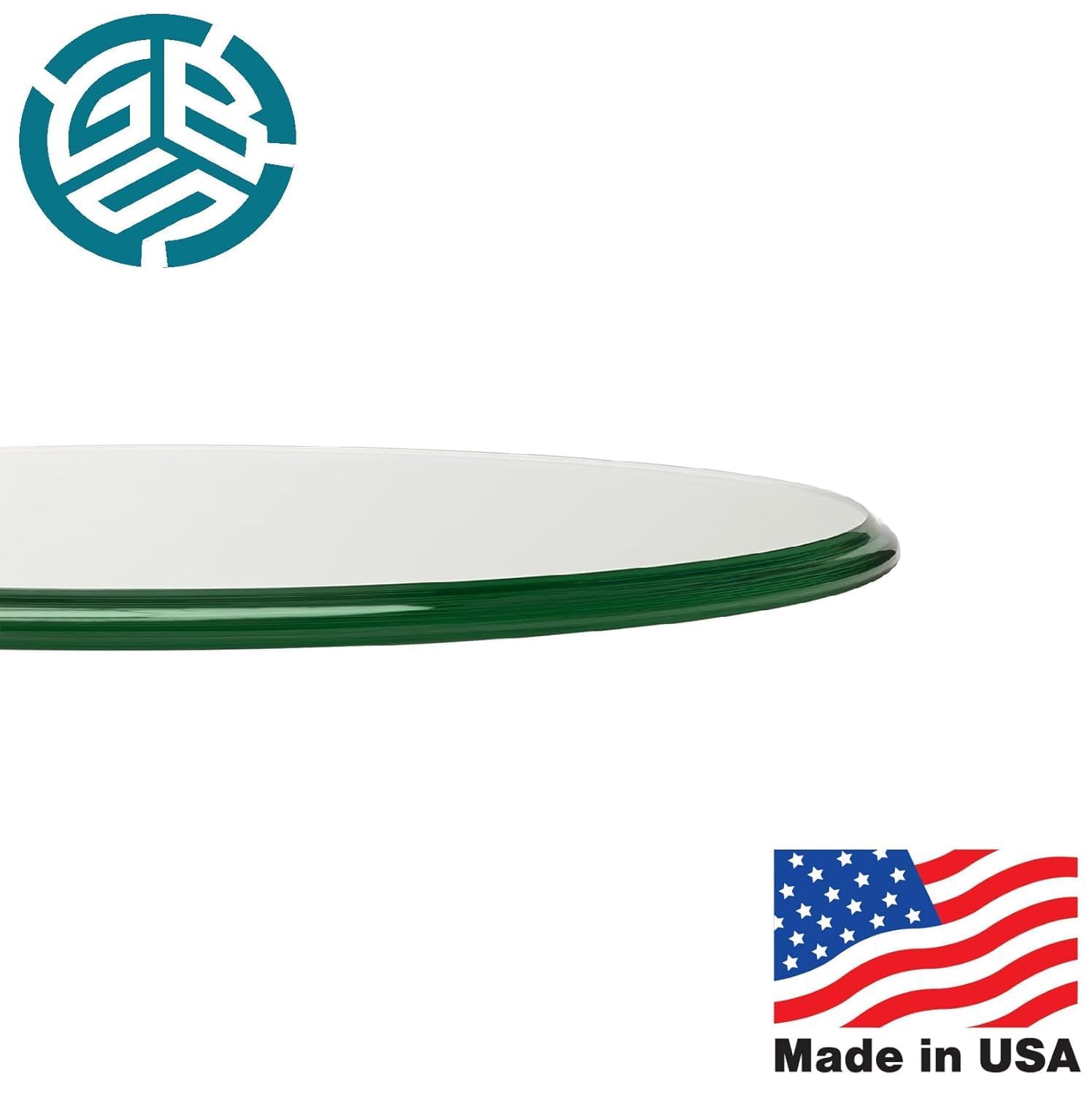 Custom Cut to Size Round Glass Table Top - Tempered - 3/8" Thick - Ogee Polished Edge