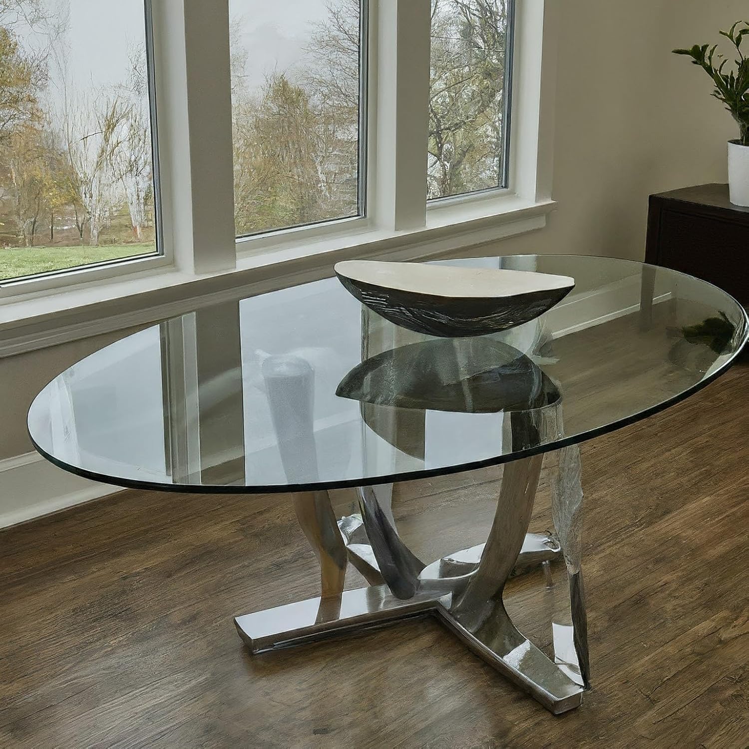 Custom Cut to Size Oval Glass Table Top - Tempered - 1/2" Thick - Flat Polished or Pencil Polished Edge