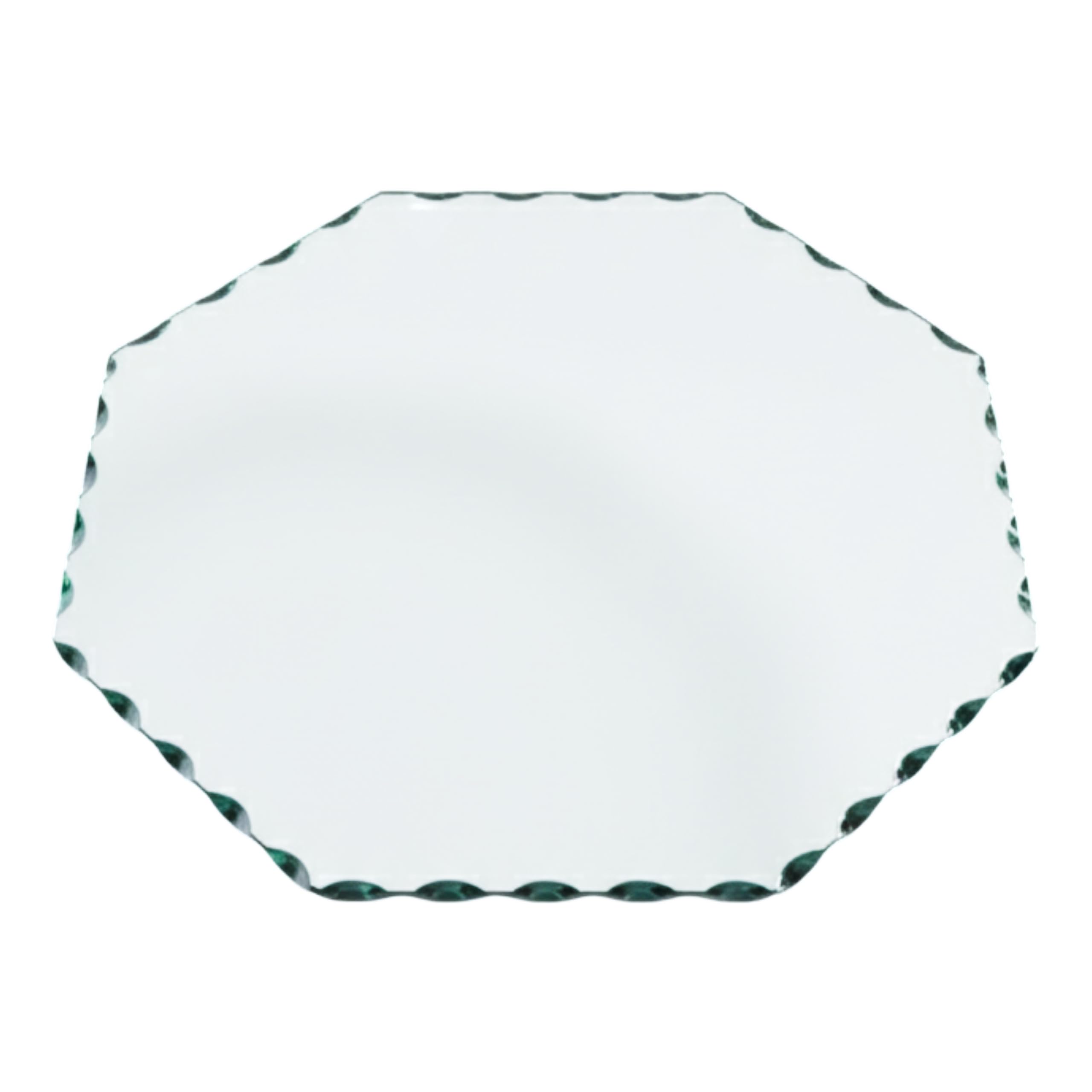 Custom Cut to Size Octagon Glass Table Top - 1/2" Thick - Gemstone Polished Edge