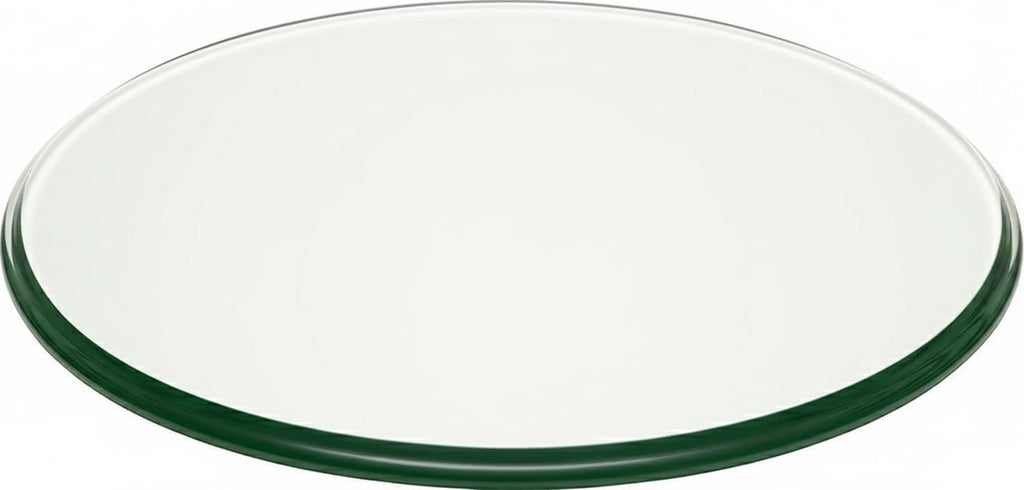 Custom Cut to Size Round Glass Table Top - 1/2" Thick - Ogee Polished Edge