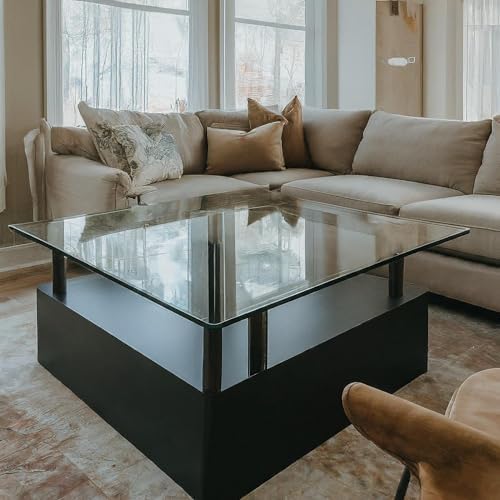Custom Cut Glass Table Top – 1/2" Thick – Double Bevel ed Polished Edge