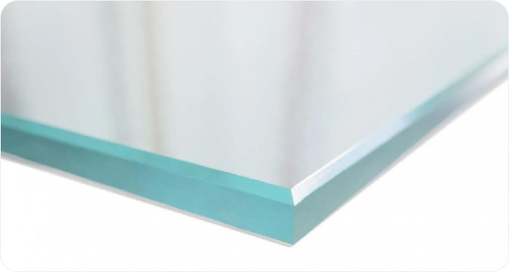 Custom Cut Glass Table Top – 1/2" Thick – Flat Polished Edge – Clear Glass Protector for Dining, Coffee & Accent Tables