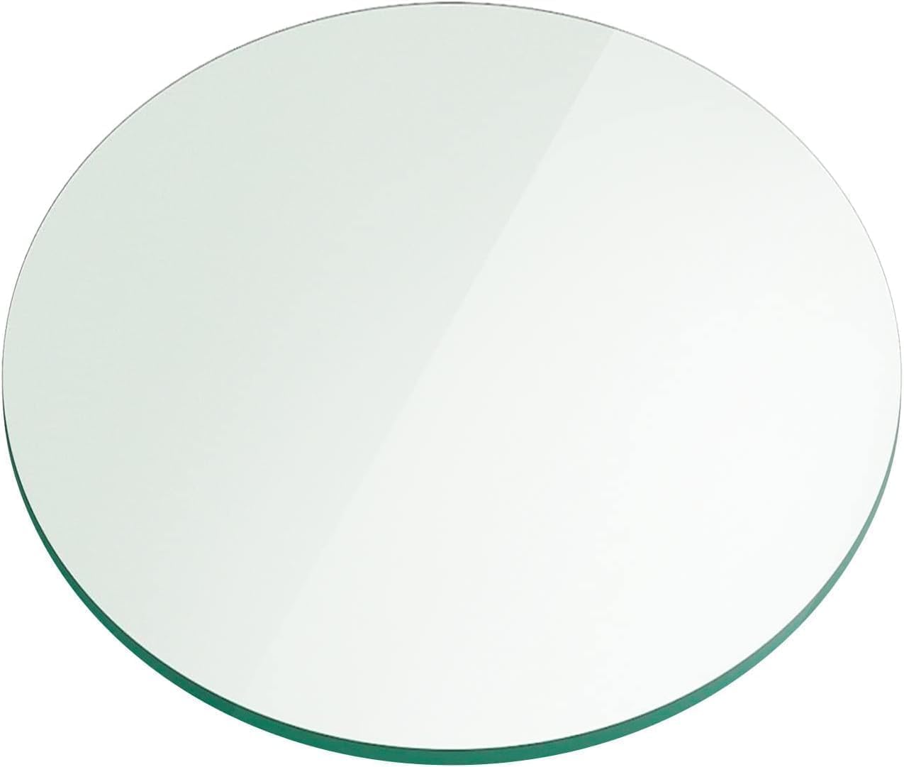 Custom Cut Round Glass Table Top - Tempered - 3/16" - 1/4" Thick - Flat or Pencil Polished Edge